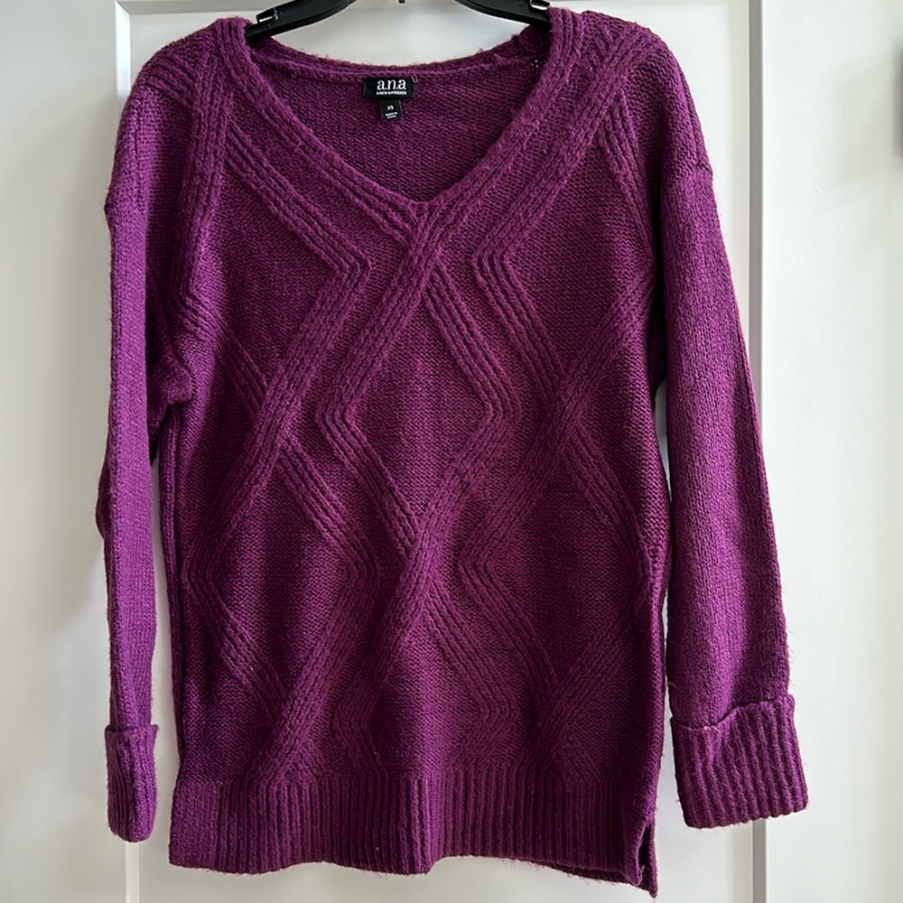 Ana women’s XS plum colored blouse, new with tags